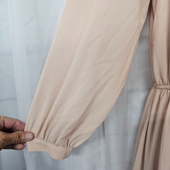 LuLus Dress Maxi Peach Ethereal Flowy Formal L - Picture 4 of 14